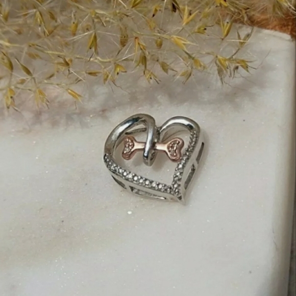 Kay Jewelers 10k Sterling Diamond Heart Necklace - Picture 3 of 6